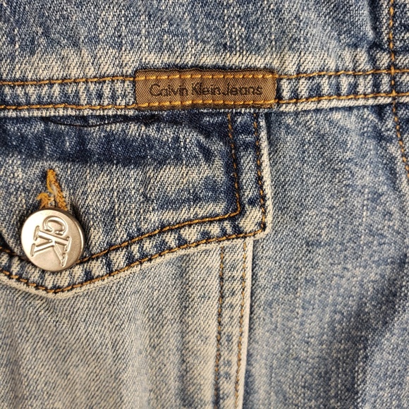 Calvin Klein Deniem Jacket Womens Size Large - Picture 6 of 6